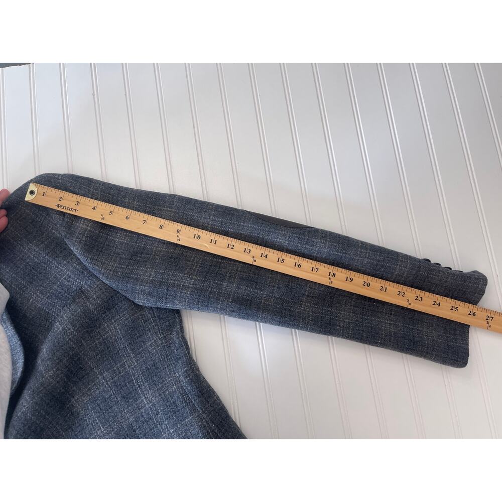 Joe Joseph Abboud Subtle Plaid Wool Flannel Elbow… - image 7